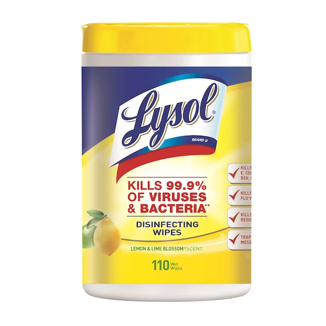 LYSOL DISINFECTING WIPES, CITRUS, 110/TUB