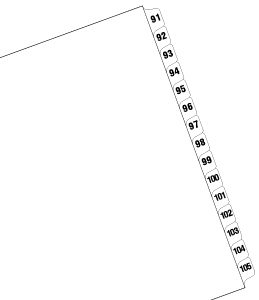 INDEX TAB WHITE 15 CUT,LE TTER SIZE,#91,25/PK